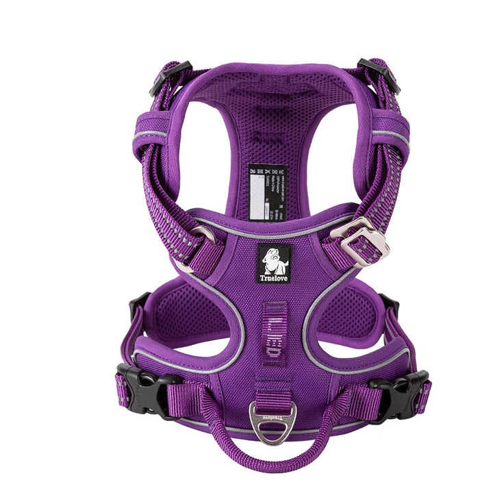 True Love No Pull Explosion Proof Dog Harness - Purple, M - Image 2
